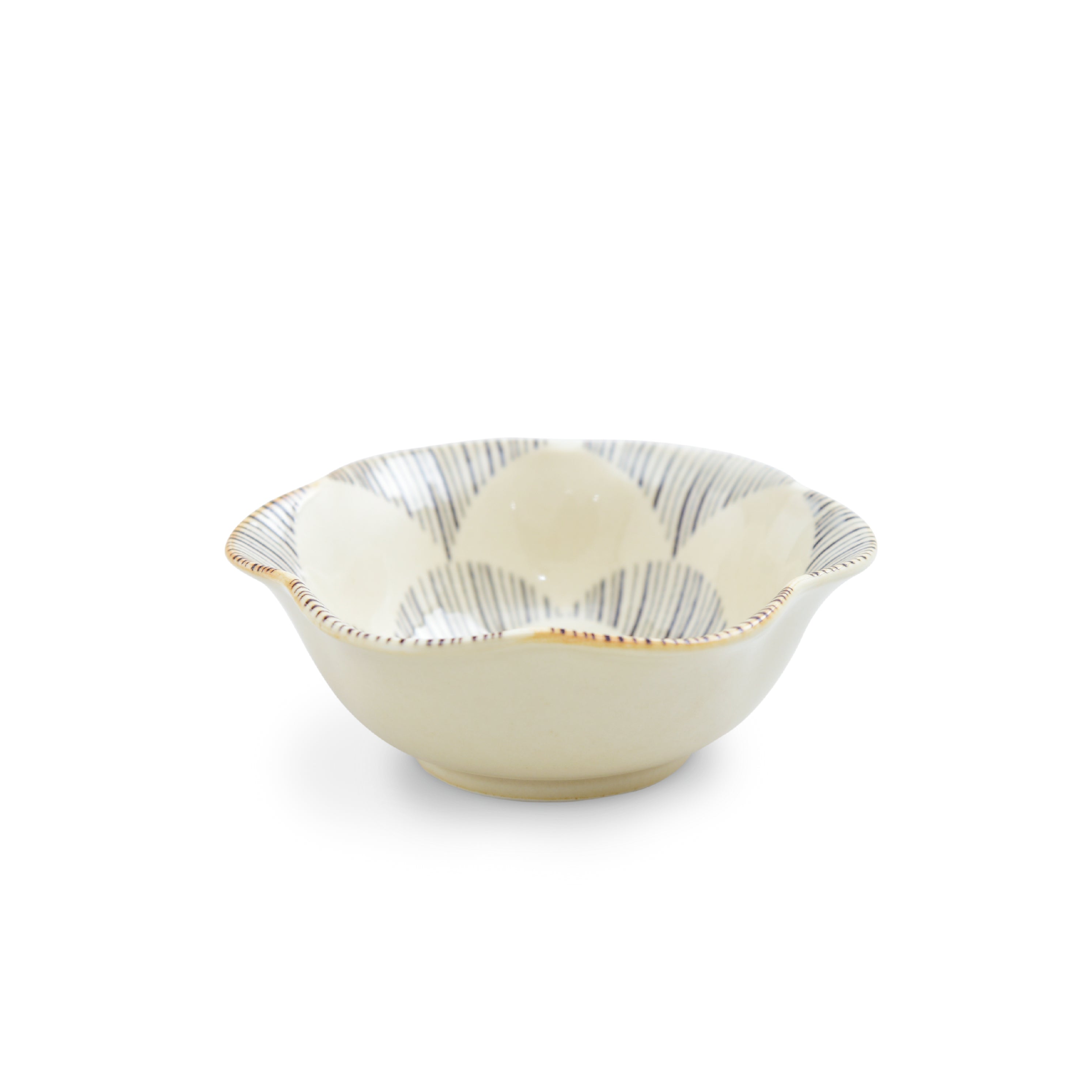 natural69 粉引釉 六方押小付 – 生活民芸 なかむた ~Japan Folk Crafts