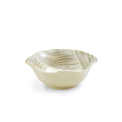 natural69　粉引釉　六方押小付