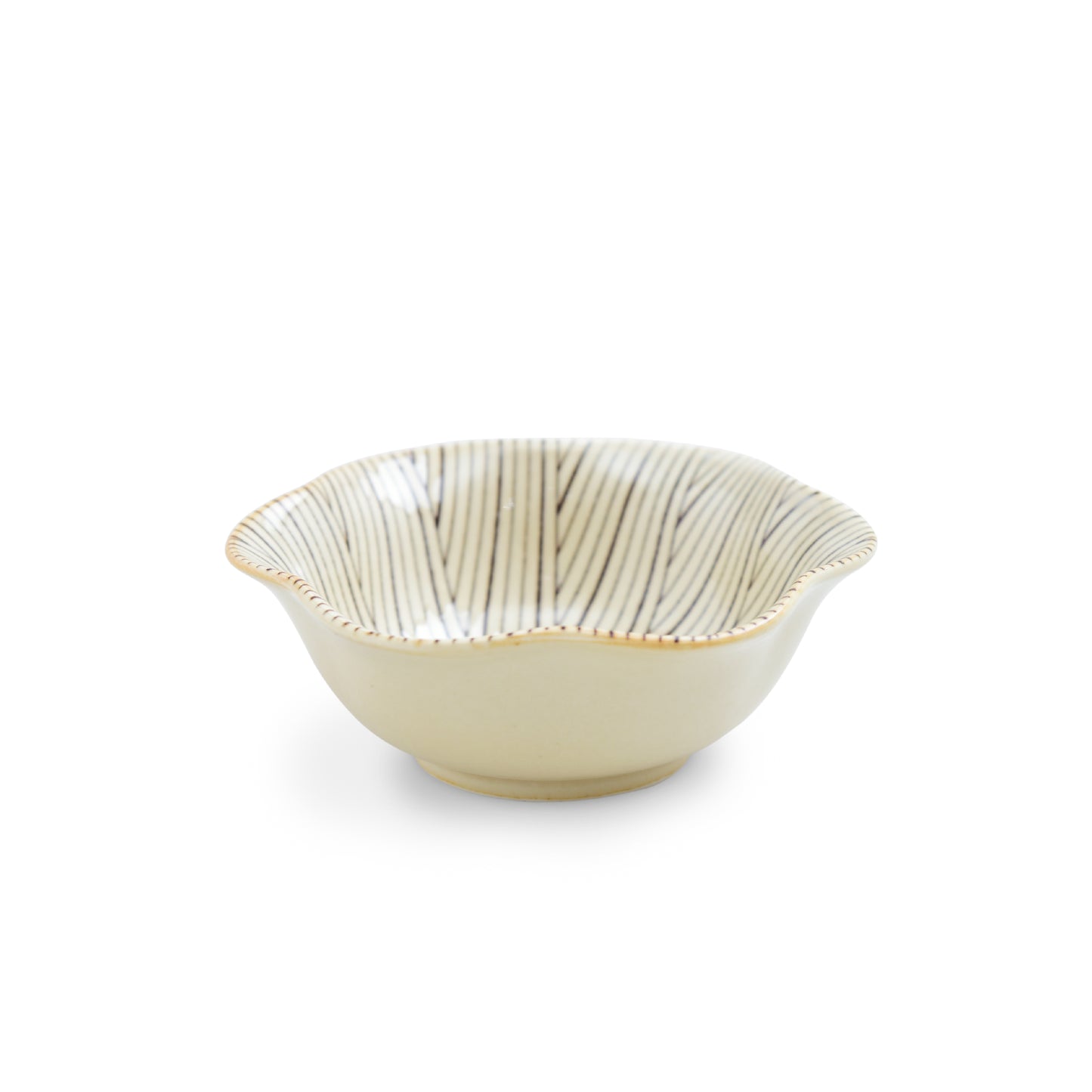 natural69　粉引釉　六方押小付