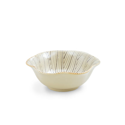 natural69　粉引釉　六方押小付