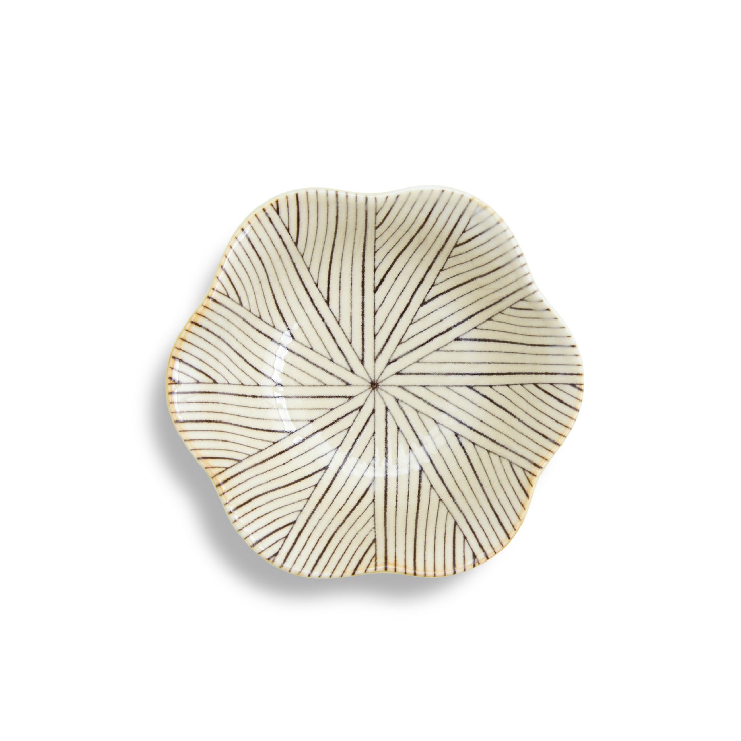 natural69　粉引釉　六方押小付