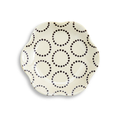 natural69　粉引釉　六方押小皿