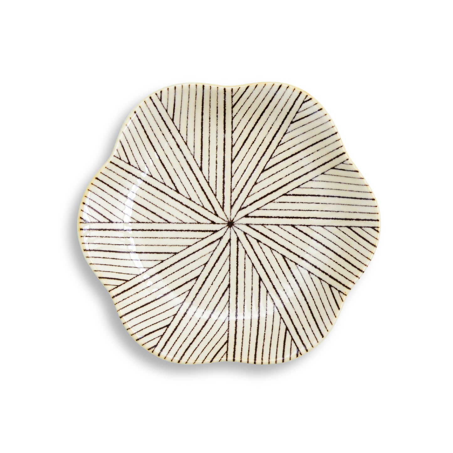 natural69　粉引釉　六方押小皿