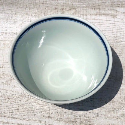 [Hasami ware] [Nakazen] [Ran bowl] [LL] Taikarakusa, Tobe arabesque, Surrounding flower, Majolica, Leaf, Hand-painted, Hasami ware, Fashionable, Adult