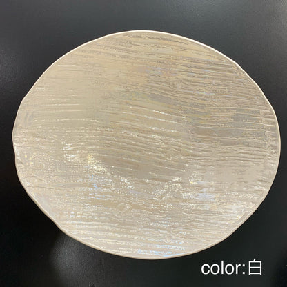 [椭圆碗] [木鹤陶瓷] [Shoji Yamaguchi] 木纹椭圆碗（大）