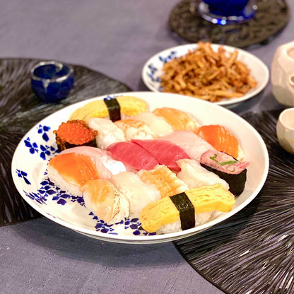 [Hasami ware] [Nakazen] [Arabesque] [Plate L] 22 cm Hasami ware Japanese dish fashionable adult arabesque pattern hand-painted cute