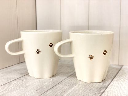 [Kikusho pottery] [Hasami ware] [hanging cat] [paw mug] (Mike Kuro) cat pattern cute light calico cat black cat