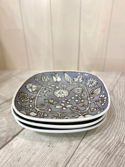 [Hasami ware] [Wayama] [Flower parade] [Conformal plate] Plate M size Japanese tableware Scandinavian botanical cute fashionable