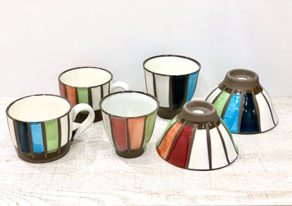 [Hasami Porcelain] [Zuiko] [Water Repellent Togusa] [Tea Cup] Cup Colorful Cute Craft Feeling Earthenware