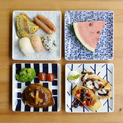 [Hasami ware] [natural69] [SWATCH] [Square plate] Square plate Bread plate Tableware Nordic fashionable