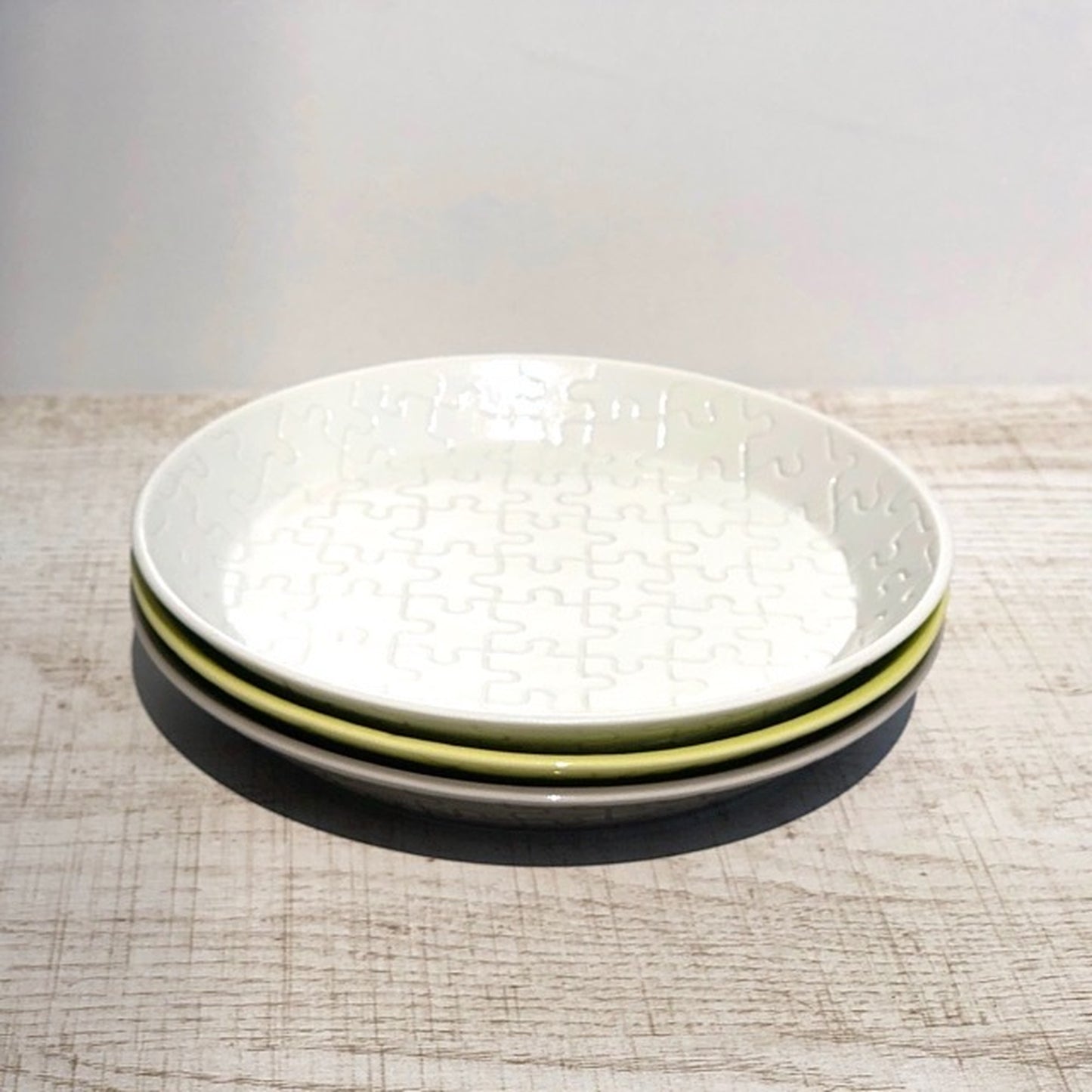 [Hasami Ware] [Nakazen] [Puzzle] [Plate M] 16.5cm Jigsaw Puzzle Plate Cake Plate Hasami Ware Fashionable Adult Colorful Cute