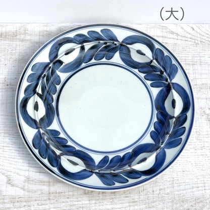 [Hasami ware] [Nakazen] [Majolica] [Zarame solitary plate] [Large] Approx.