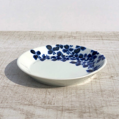 [Hasami ware] [Nakazen] [Arabesque] [Plate S] 11.5 cm 植物图案蔓藤花纹小盘子酱油盘 Hasami ware 时尚成人多彩可爱