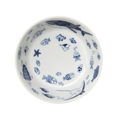 [Hasami ware] [natural69] [Cocomarine] [cocomarine] [Bowl M] Small bowl bowl tableware Nordic stylish sea life aquarium
