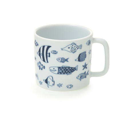 [Hasami ware] [natural69] [Cocomarine] [cocomarine] [Mug cup] Tableware Nordic fashion Whale shark Manta Sea life Aquarium