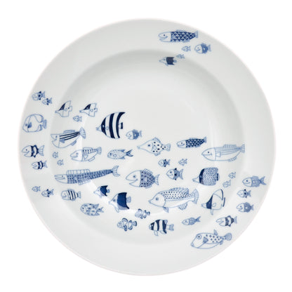[Hasami ware] [natural69] [Cocomarine] [cocomarine] [Pasta plate] 咖喱盘餐具北欧时尚海洋生物水族箱
