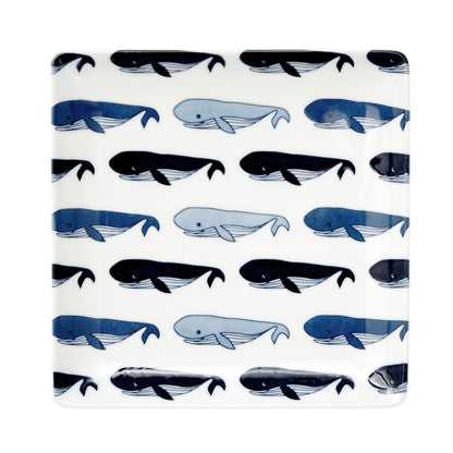 [Hasami ware] [natural69] [cocomarine x Janke] [conformal plate] Cocomarine Yanke fish 咸水鱼餐具北欧风格方形盘子花纹图案