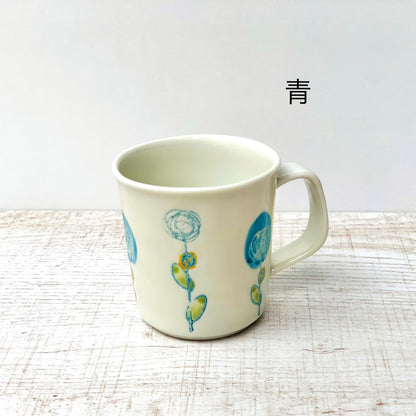 [Hasami Ware] [Rosa] [Mug] Mini Size Mug Floral Pattern Rose Fashionable Cute