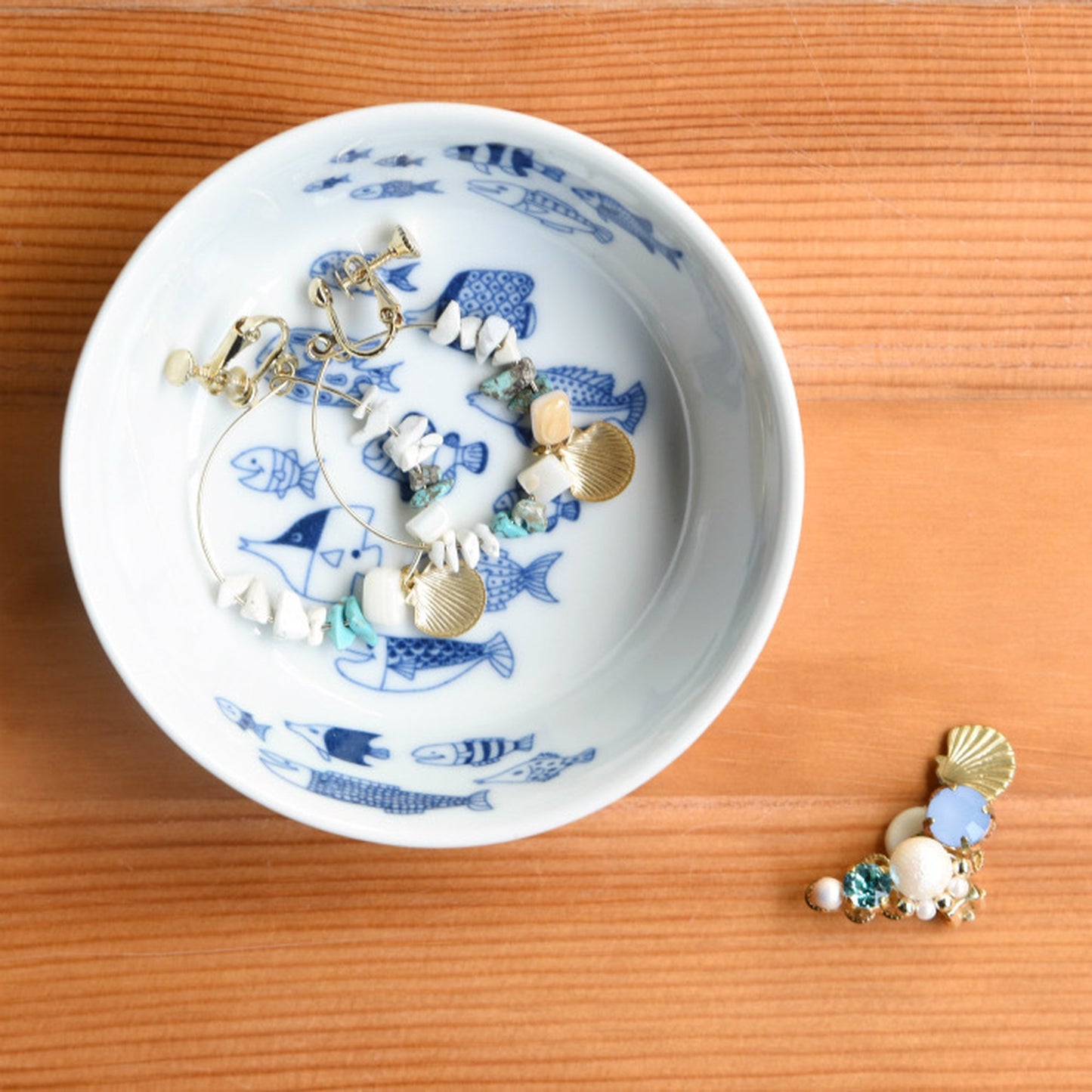 [Hasami ware] [natural69] [Cocomarine] [cocomarine] [Bowl S] Small tableware Nordic fashionable sea life aquarium