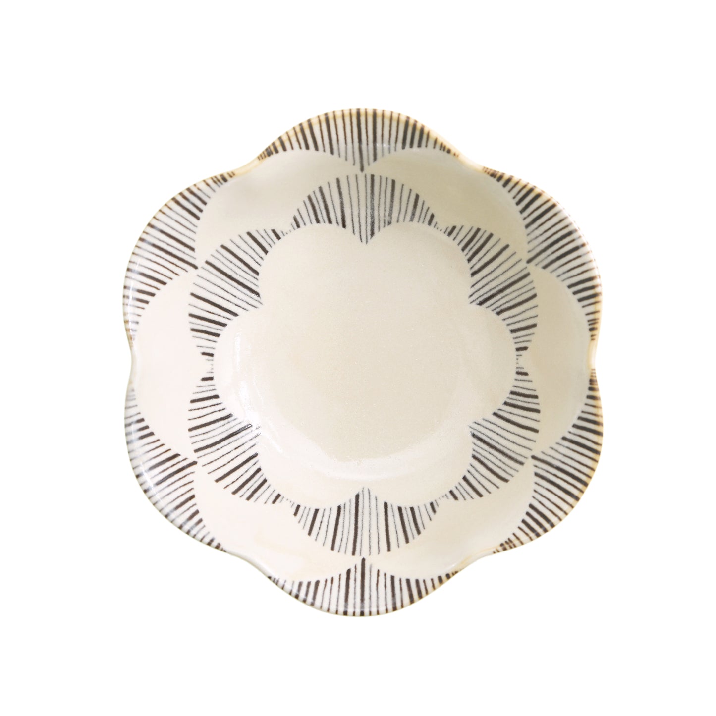 [natural69] [powder glaze] [hexagonal push bowl] Hasami ware bowl plate bowl flower tableware Japanese style fashionable adult Japanese pattern cute
