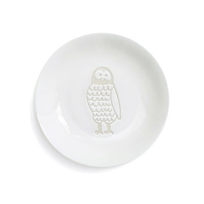 [Hasami ware] [natural69] [ZUPA white] [Mamezara] Tableware Scandinavian style Small plate Soy sauce plate Hand salt plate Animal pattern
