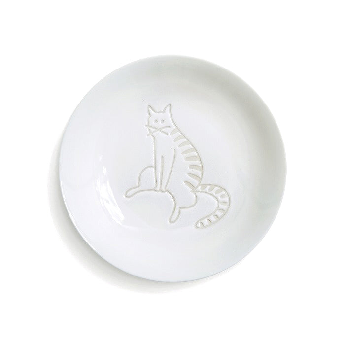 [Hasami ware] [natural69] [ZUPA white] [Mamezara] 餐具斯堪的纳维亚风格小盘酱油盘手盐盘动物纹